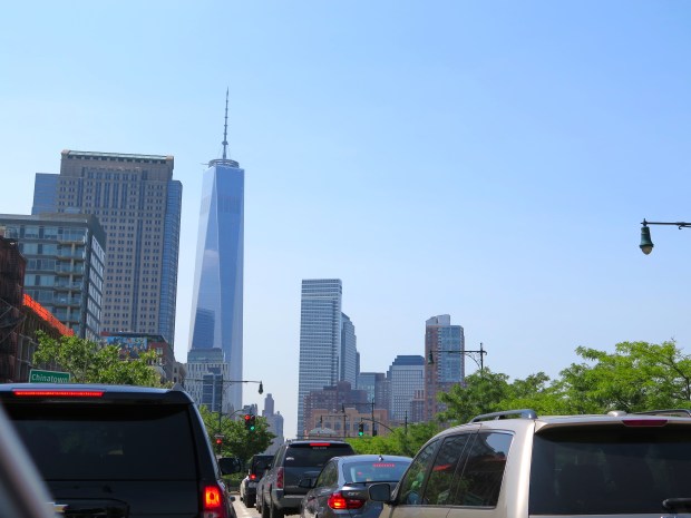 Nice view of the new World Trade Center on our way to the Holland Tunnel.