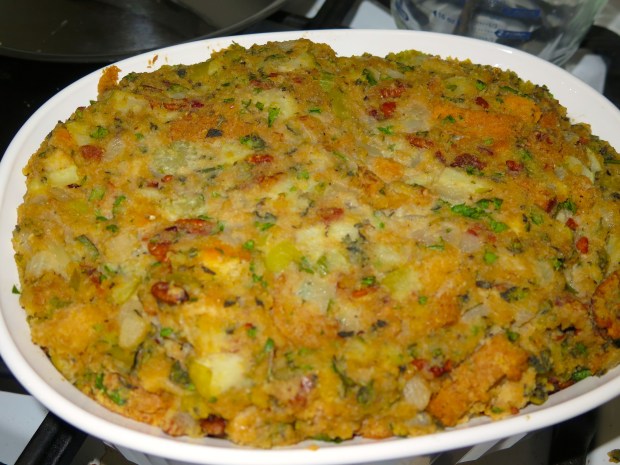 Cornbread based. One day I'll figure out how to cook stuffing for fewer than 20 people.