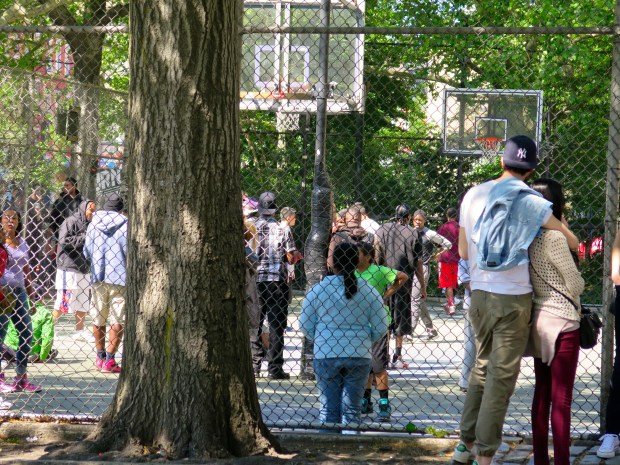 W 4th Street Courts, aka "The Cage" Tiny, but one of the toughest, most competitive courts in the city.