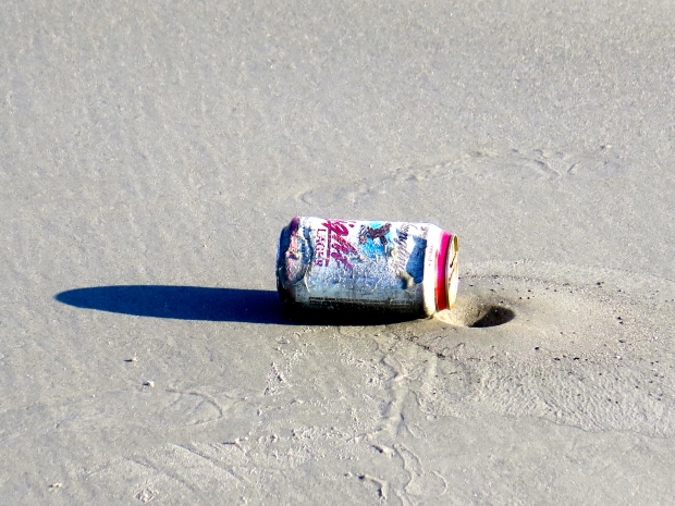 Trash on the beach is terrible, yet there's beauty in there.
