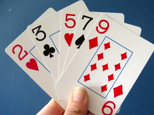 I assume this is a bad hand, no aces or picture cards, no pairs.  