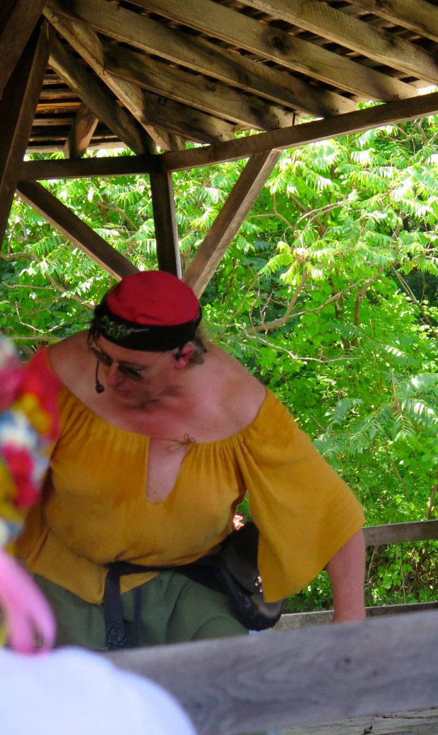 We spent quite a while watching the glass blowing demonstration.  